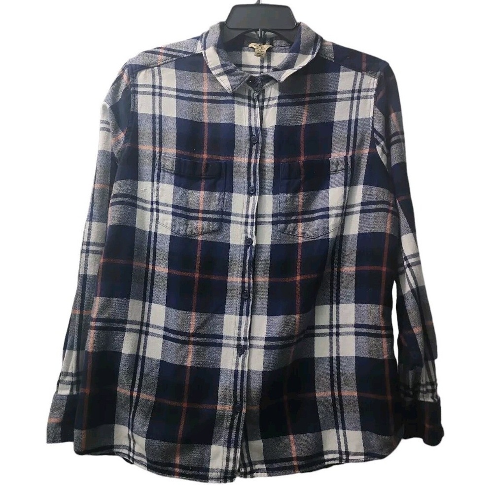 Woolrich Flannel Shirt Plaid Button Up Long Sleeve Relaxed Fit XL